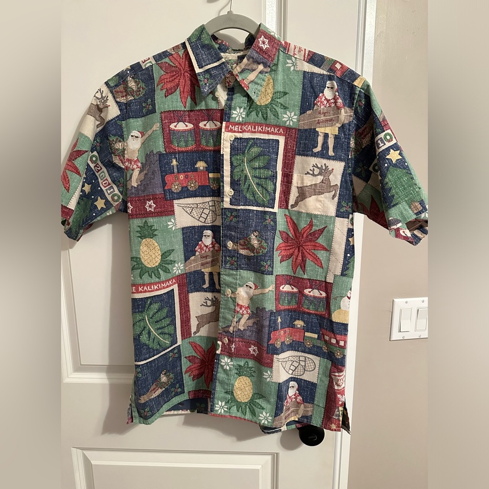 Vintage 2001 Reyn Spooner Christmas Melikalikimaka Shirt, like new